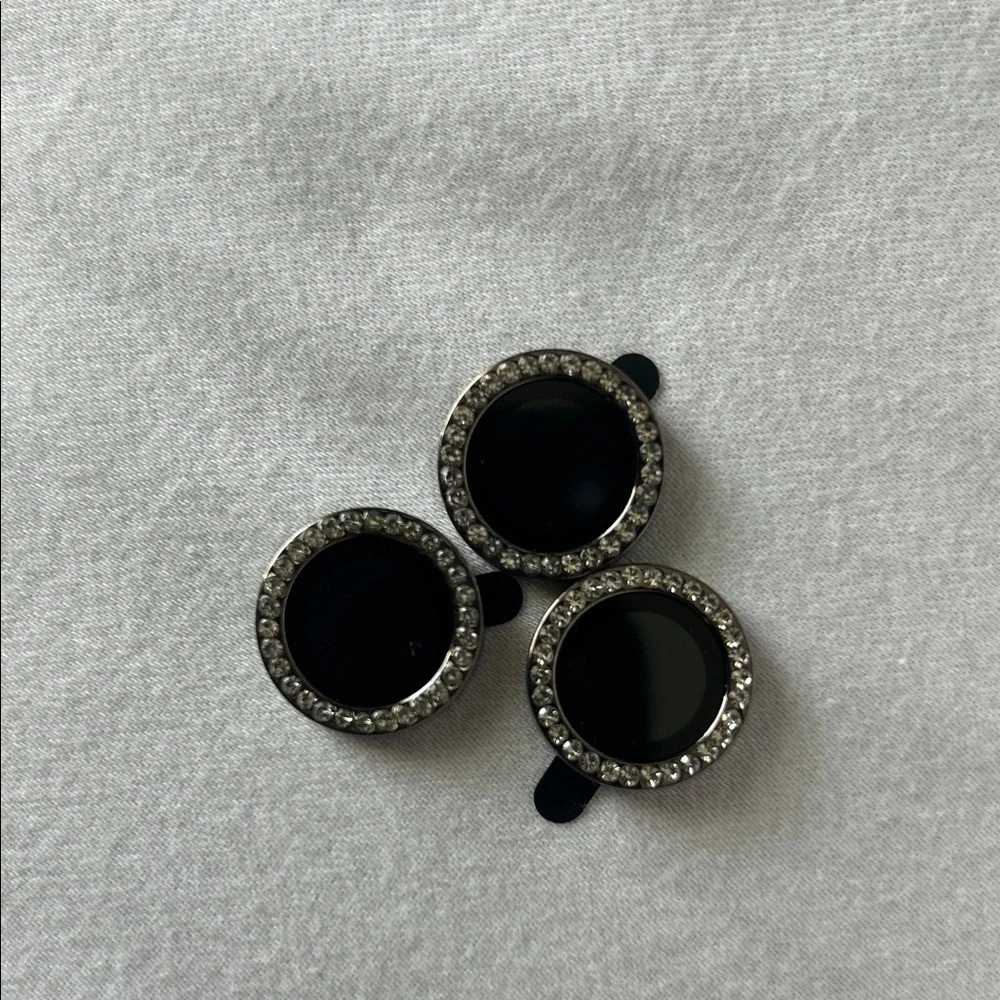 Apple 13 Pro/Pro Max Camera Lens Protector Set - Bling & Black Set of 4